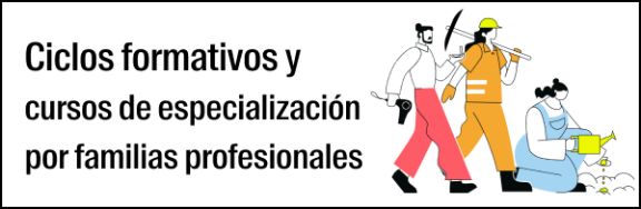 Ciclos formativos y cursos de especialización por familias profesionales