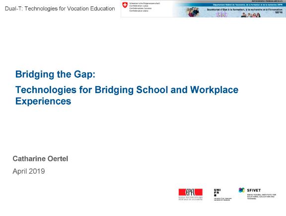 Bridging the Gap: Technologies for Bridging School and Workplace Experiences