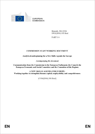Analytical underpinning for a New Skills Agenda for Europe