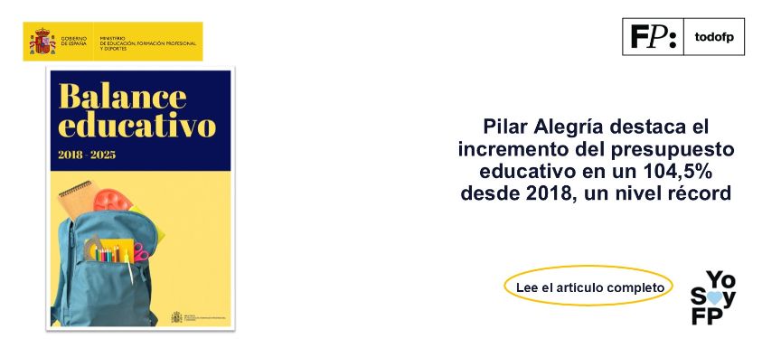 Pilar Alegría destaca el incremento del presupuesto educativo en un 104,5% desde 2018, un nivel récord
