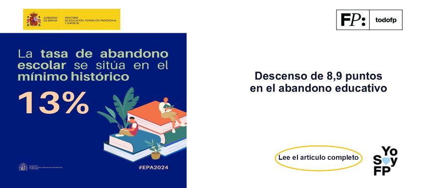 El abandono educativo temprano marcó en 2024 su mínimo histórico con un 13%