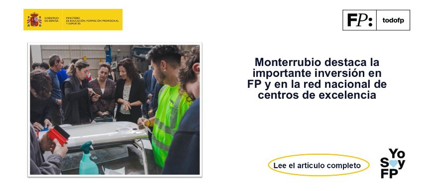 Monterrubio destaca ante Minzatu, vicepresidenta europea, la inversión del Gobierno en FP y centros de excelencia