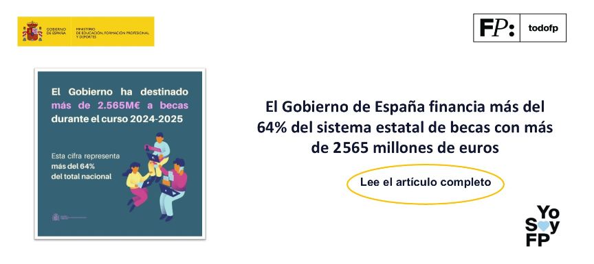 El Gobierno de España financia más del 64% del sistema estatal de becas con más de 2.565 millones de euros, un incremento del 5% respecto al curso ant