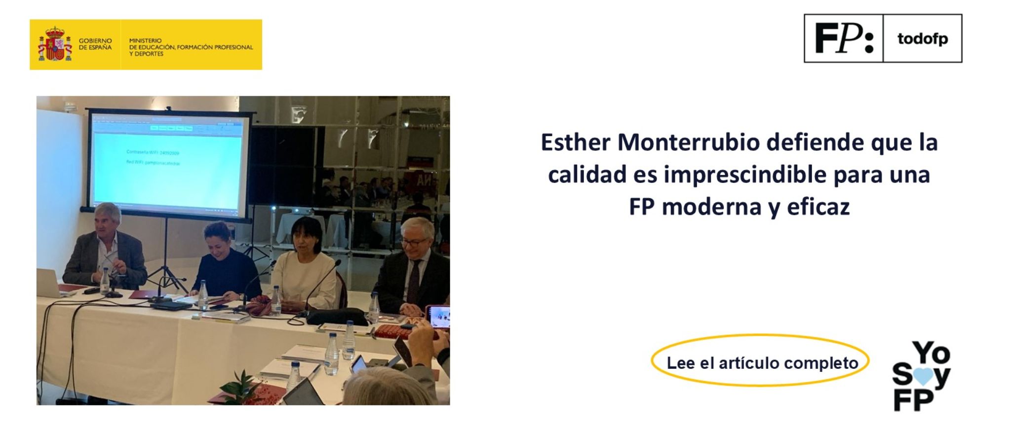 Esther Monterrubio defiende que la calidad es imprescindible para una FP moderna y eficaz