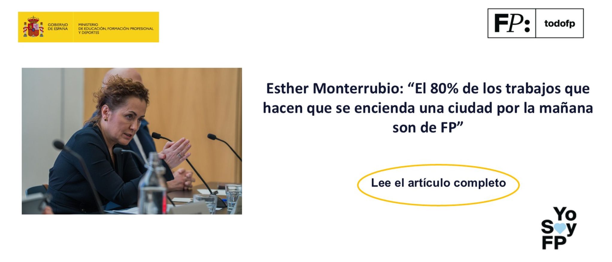 Esther Monterrubio: “El 80% de los trabajos que hacen que se encienda una ciudad por la mañana son de FP”