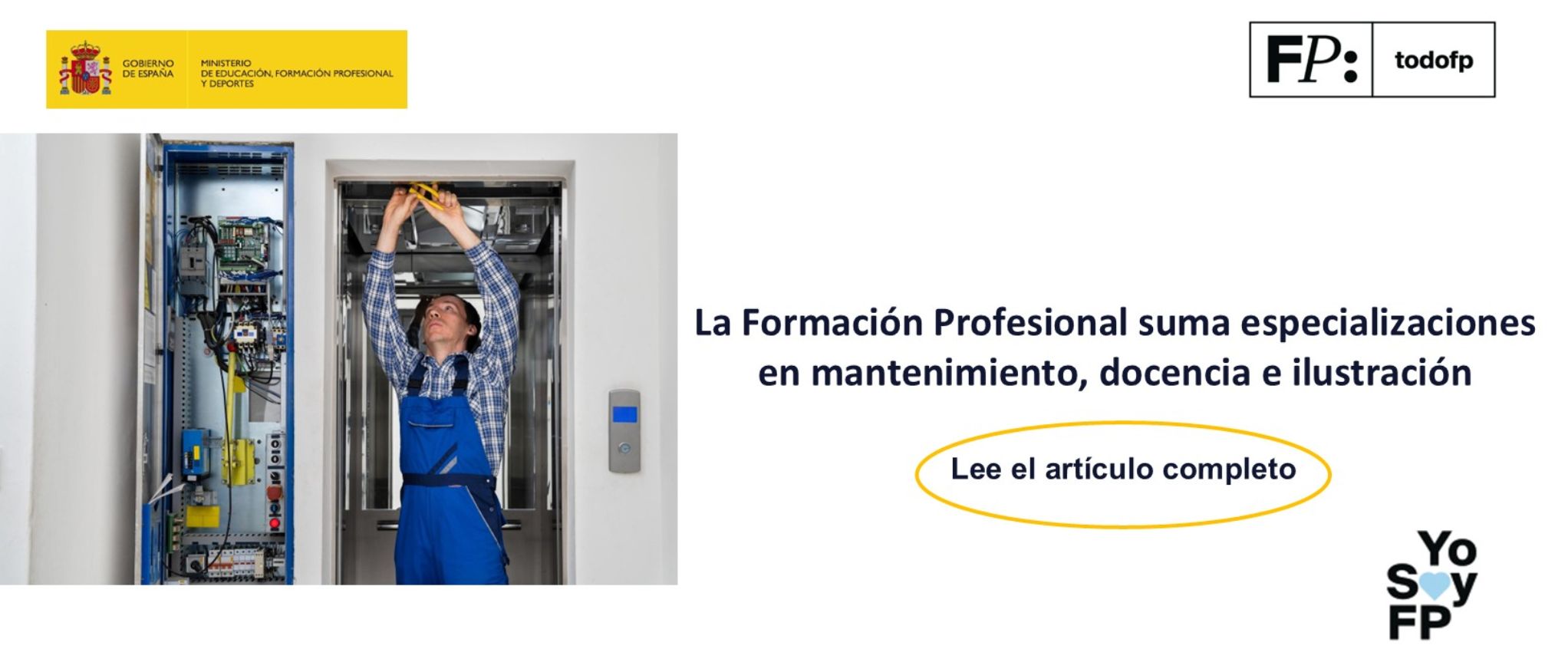 La Formación Profesional suma especializaciones en mantenimiento, docencia e ilustración