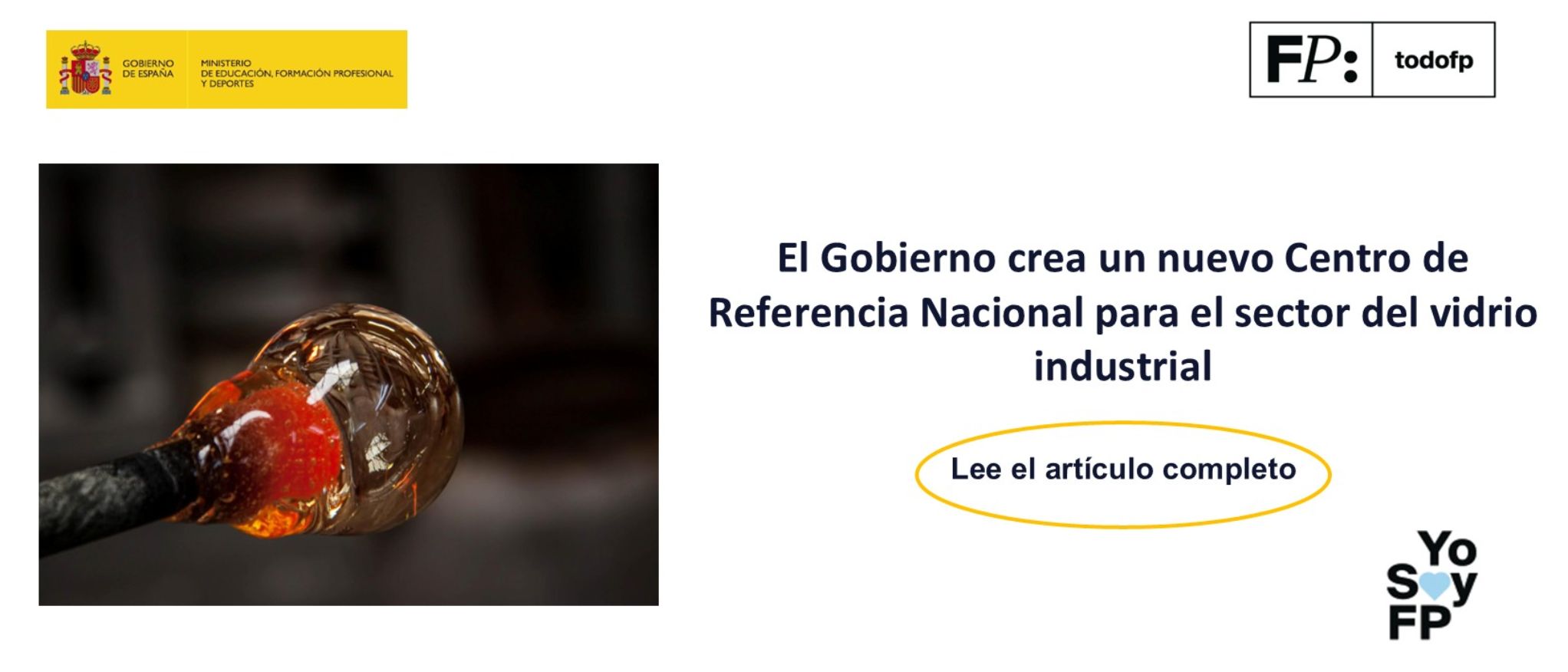 El Gobierno crea un nuevo Centro de Referencia Nacional para el sector del vidrio industrial