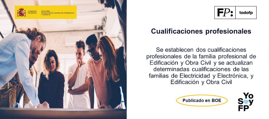 Nueva publicación en BOE de cualificaciones profesionales