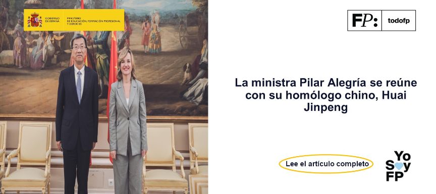 La ministra Pilar Alegría se reúne con su homólogo chino, Huai Jinpeng