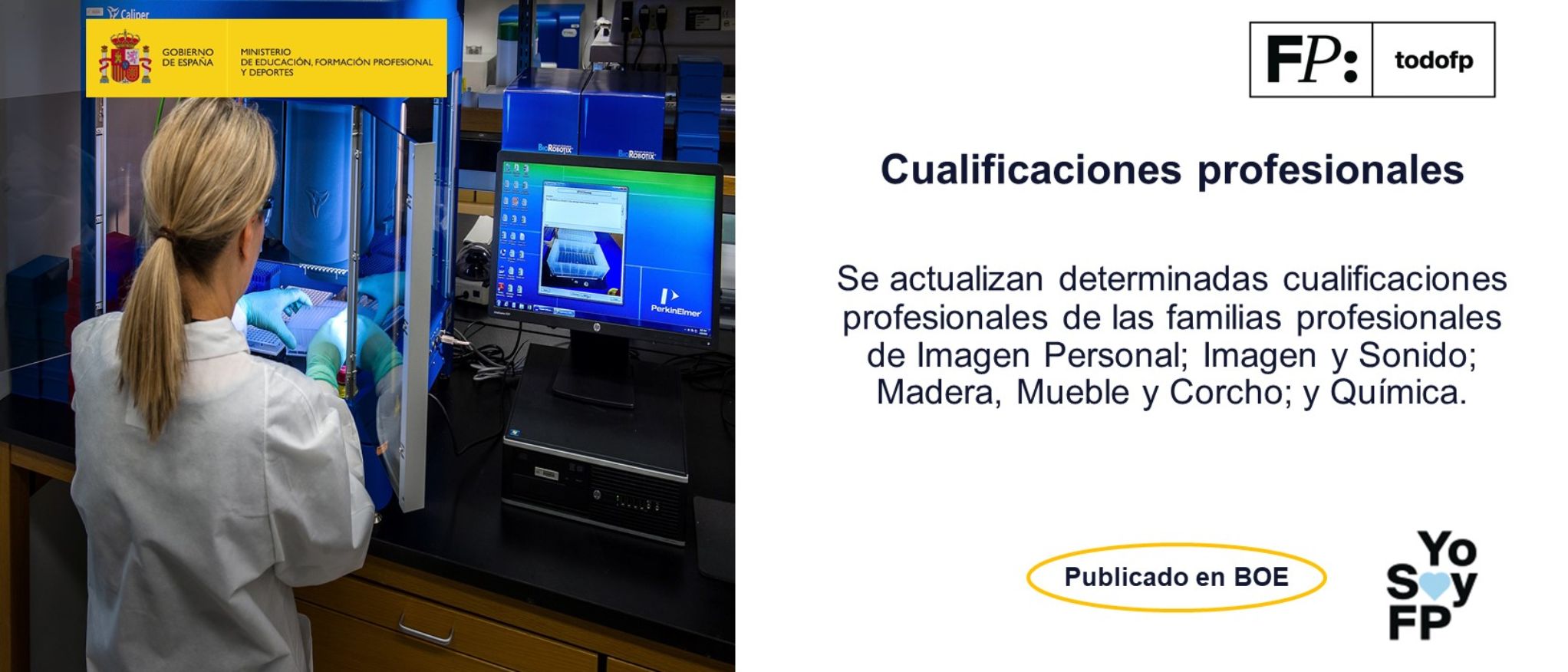 Publicadas en BOE actualizaciones de determinadas cualificaciones profesionales